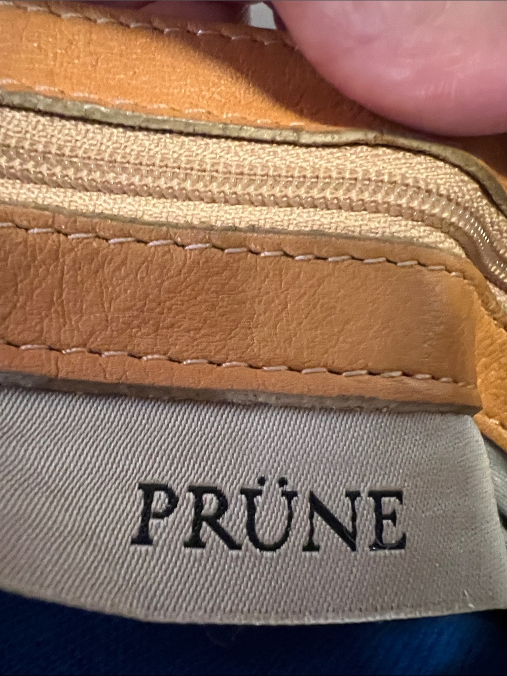 Prune Camel Color Leather Shoulder Bag - Picture 2 of 16